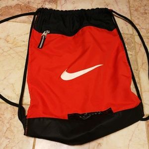 NIKE Orange 3 COMPARTMENT STRING BAG RN#56323 - PR